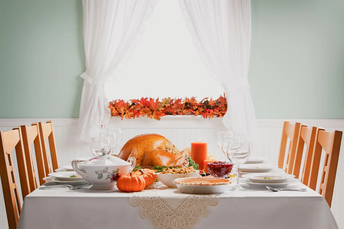 Turkey As Centerpiece For A Thanksgiving Feast