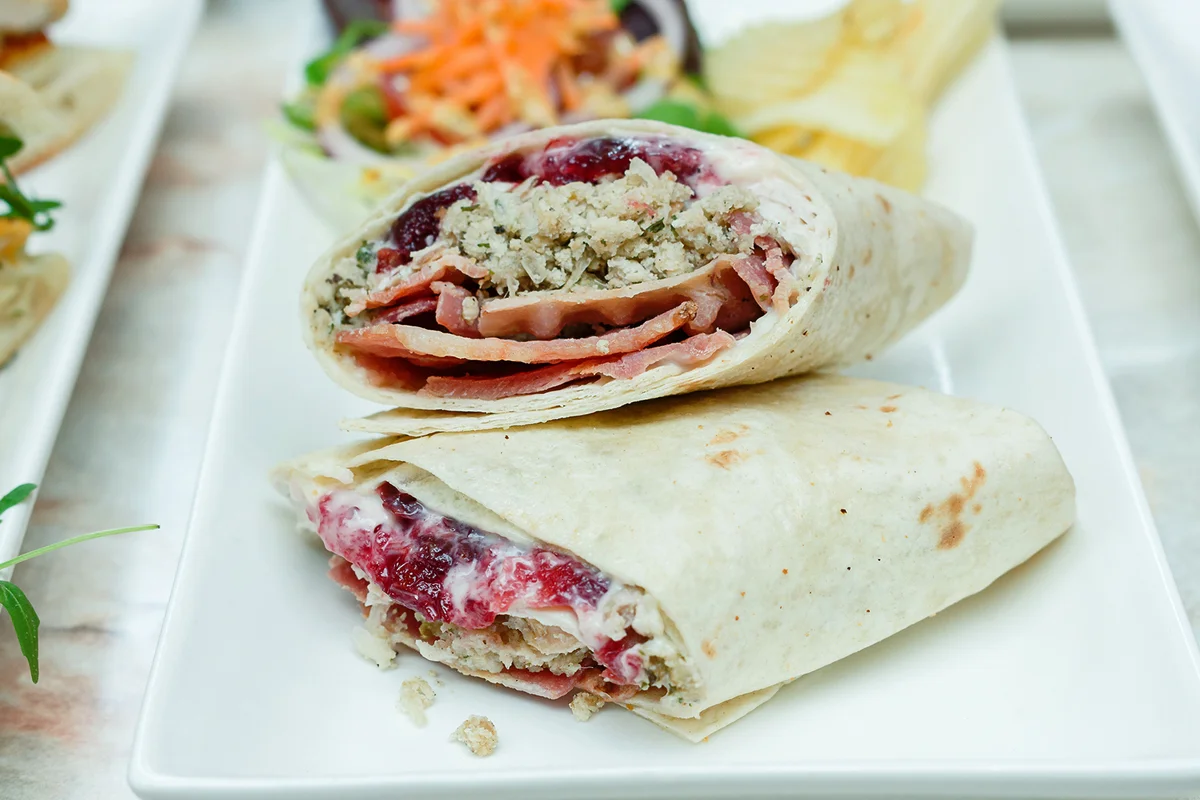 Cranberry Turkey and Ham Wraps