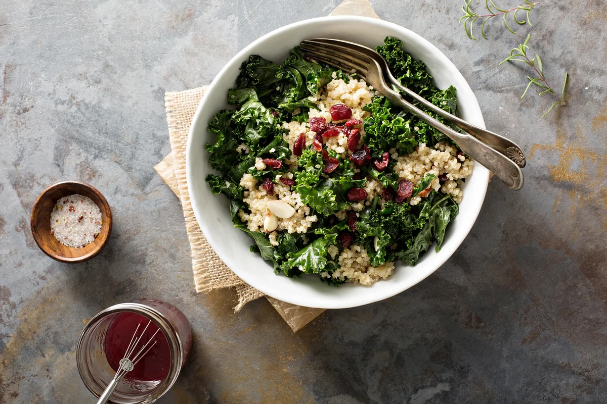 Green Salad With Kale and Cranberries