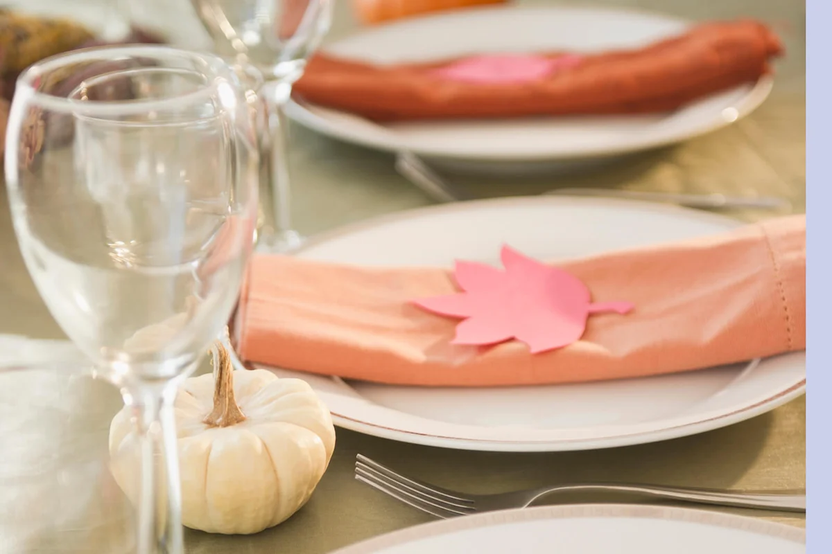 Close up of table setting