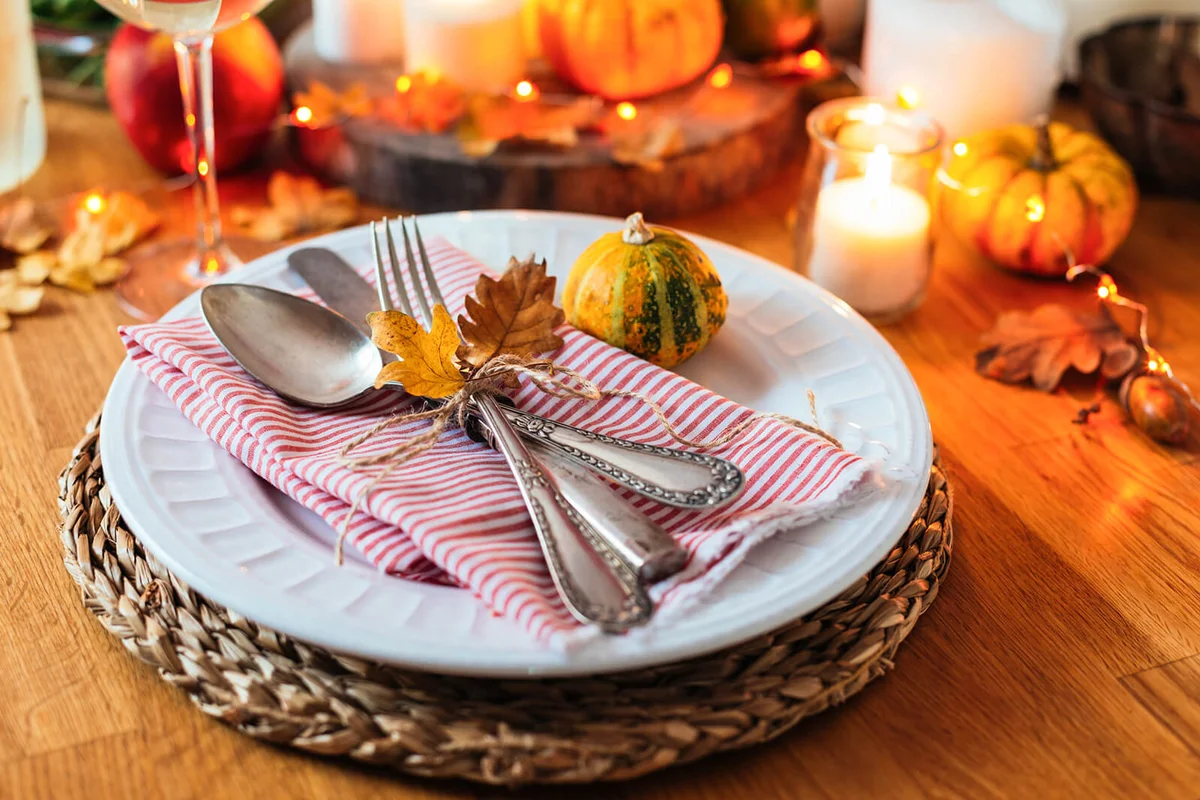 Plate By Decoration On Table