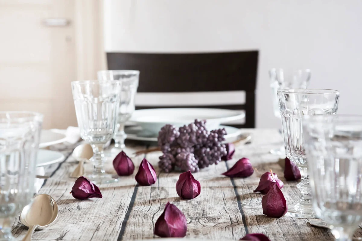 Autumnal laid table