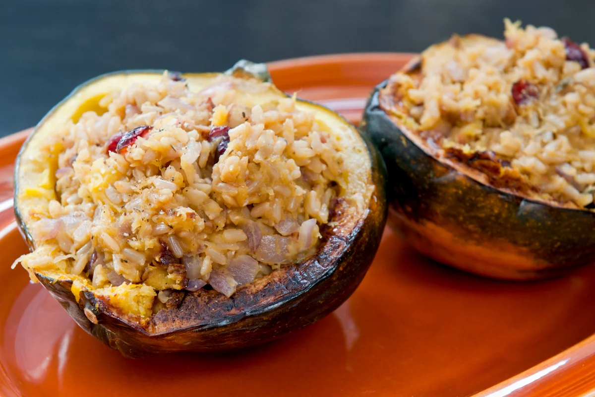 Acorn Squash Stuffed with Rice