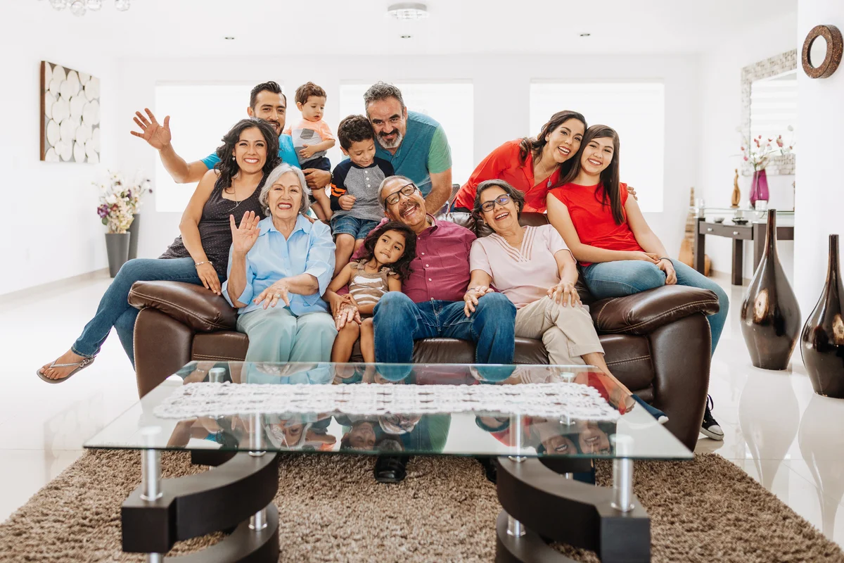 Multi generation family at home