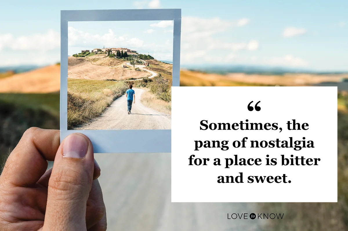 Polaroid picture overlapping a country road