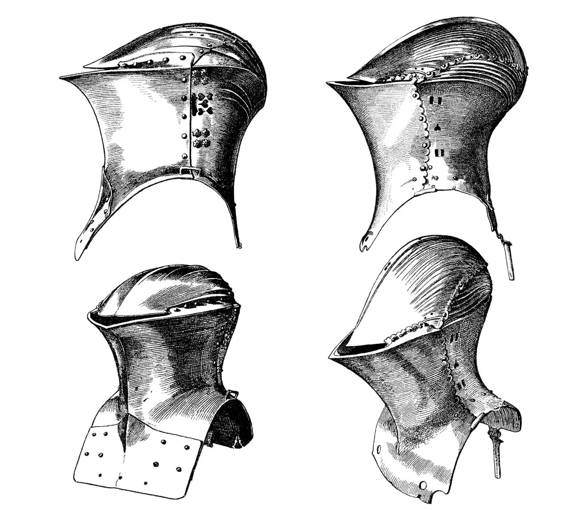 Knight helmets
