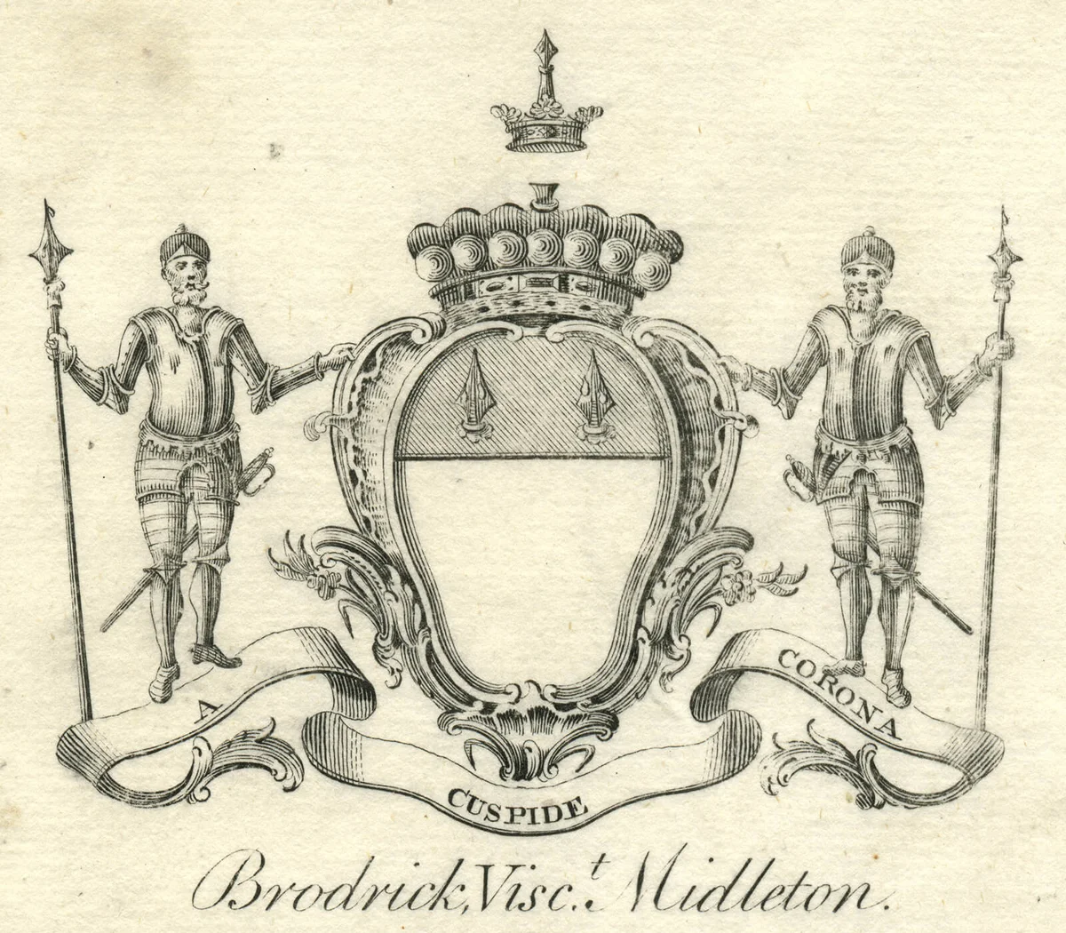 Coat of arms Brodrick, Viscount Midleton 18th century