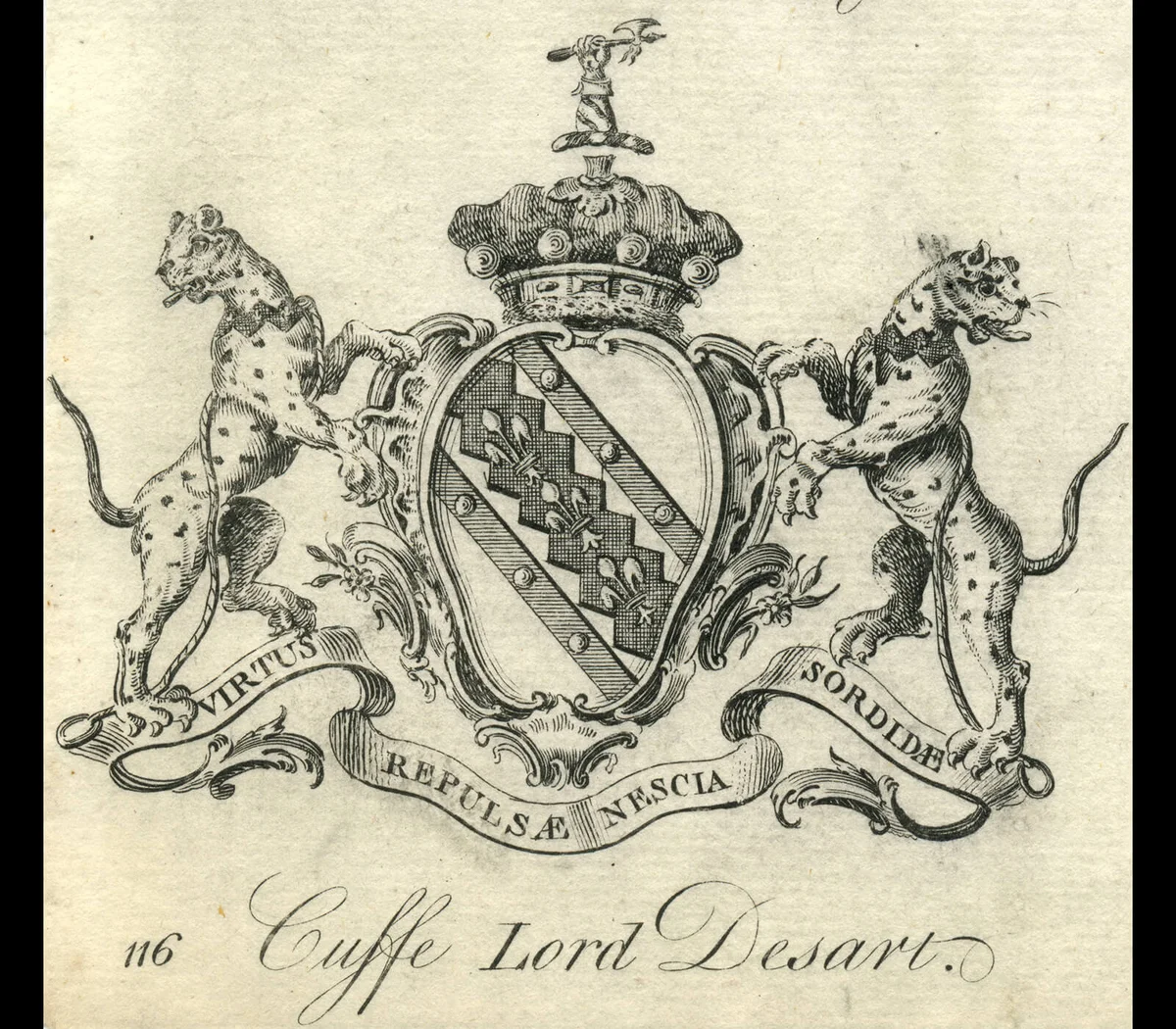 Coat of arms Cole, Lord Mount Florence 18th century