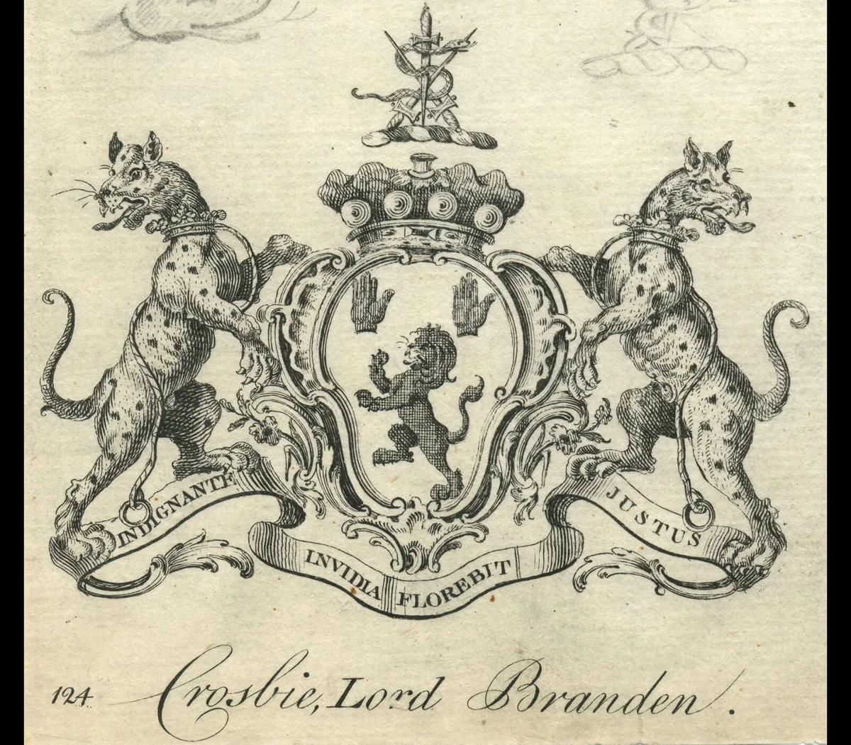 Coat of Arms Crosbie Lord Branden or Brandon