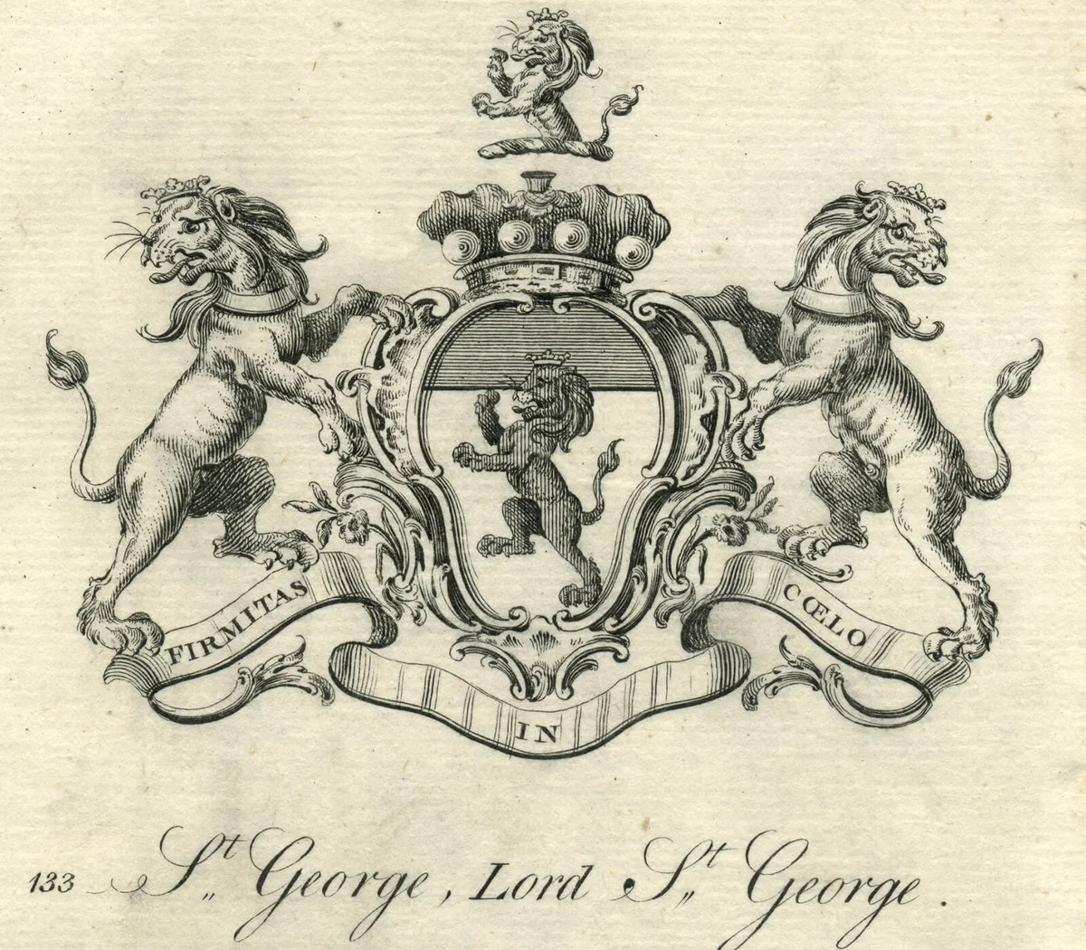 Coat of arms Lord St. George 18th century