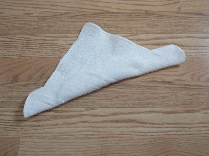 towel origami basket step 6
