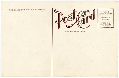 Back of a postcard