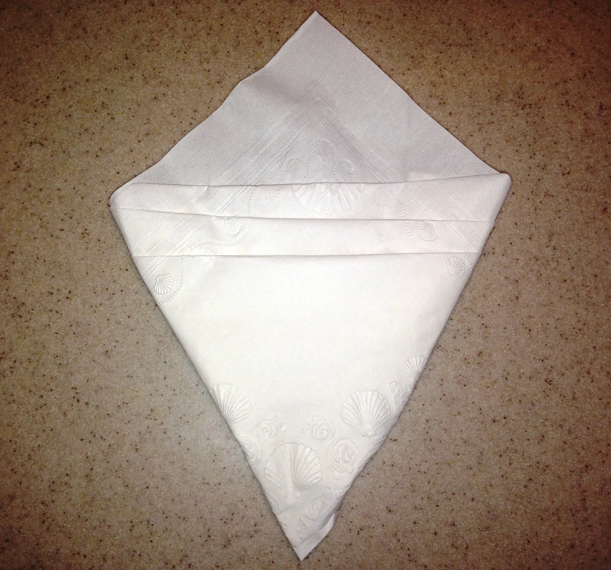 Ice cream cone napkin fold
