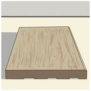 Flat baseboard trim