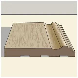 Mid-height baseboard trim