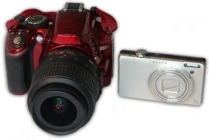 SLR and point and shoot digital camera