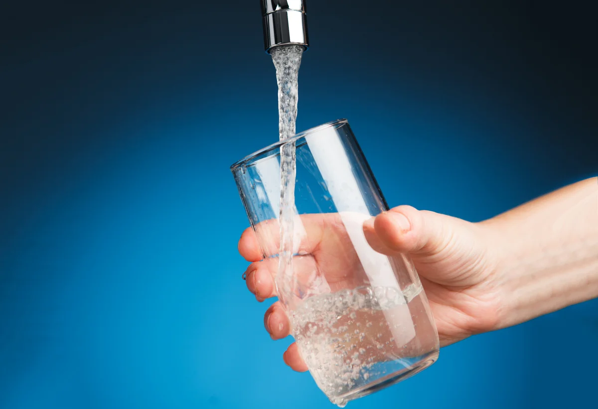getting a glass of tap water