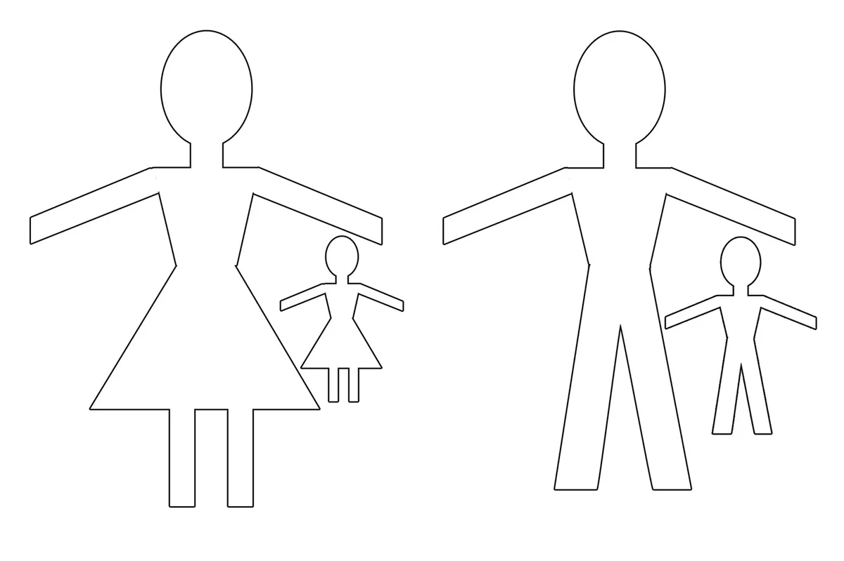 Linking paper doll chain