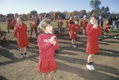 Little league cheerleaders