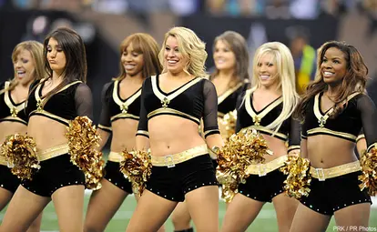 Artist:   New Orleans Saints Saintsations Cheerleaders
Image Number:   IOS-008812
Event:   2008 NFL - Oakland Raiders at New Orleans Saints (3-34) - October 12, 2008
Venue & Location:   Louisiana Superdome / New Orleans, LA, USA
Event Date:   10/12/2008
Exclusive / Restrictions:    Non-Exclusive Rights Managed Image
Photographer:   PRK / PR Photos
Keywords:   New Orleans Saints Saintsations cheerleaders perform during game against the Oakland Raiders at the Louisiana Superdome
