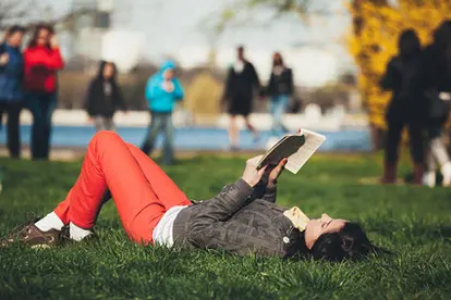 Student Reading Book