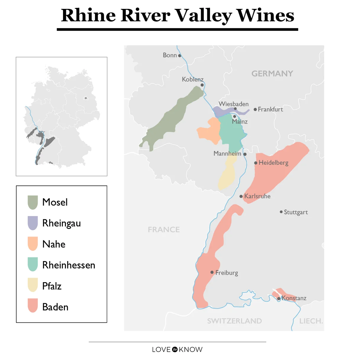 Rhine River Valley Wine Regions