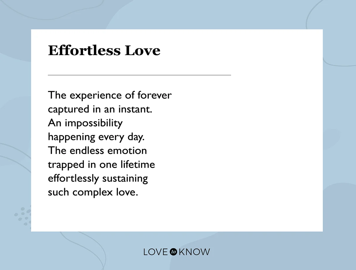 Effortless love poem