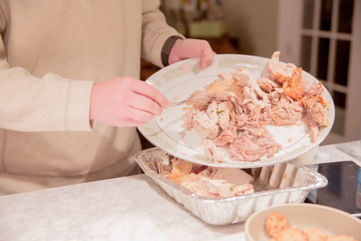 Turkey leftovers  from Thanksgiving dinner