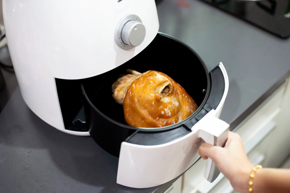 Air fryer machine with pork