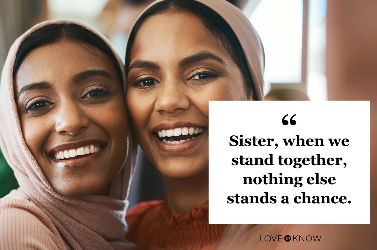 Two muslim sisters taking selfies together