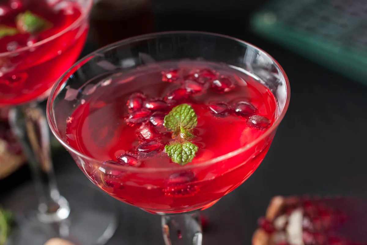 Pomegranate Champagne Cocktails