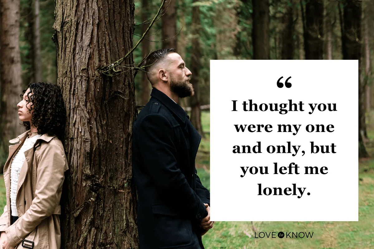 A woman and a man standing leaning each side against a tree in the forest