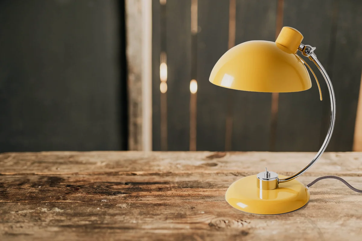 Contemporary yellow reading / desk lamp