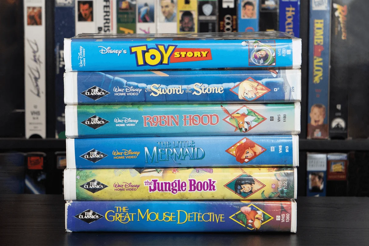 isney VHS Tapes - Walt Disney Classic - Black Diamond Disney VHS - Jungle Book, Little Mermaid, Robin Hood, Sword in the Stone, Toy Story