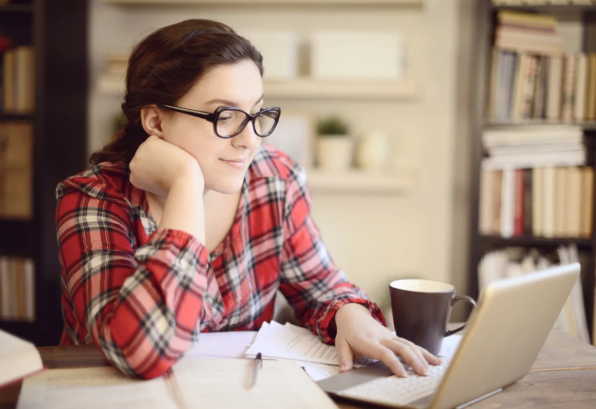 teen at computer