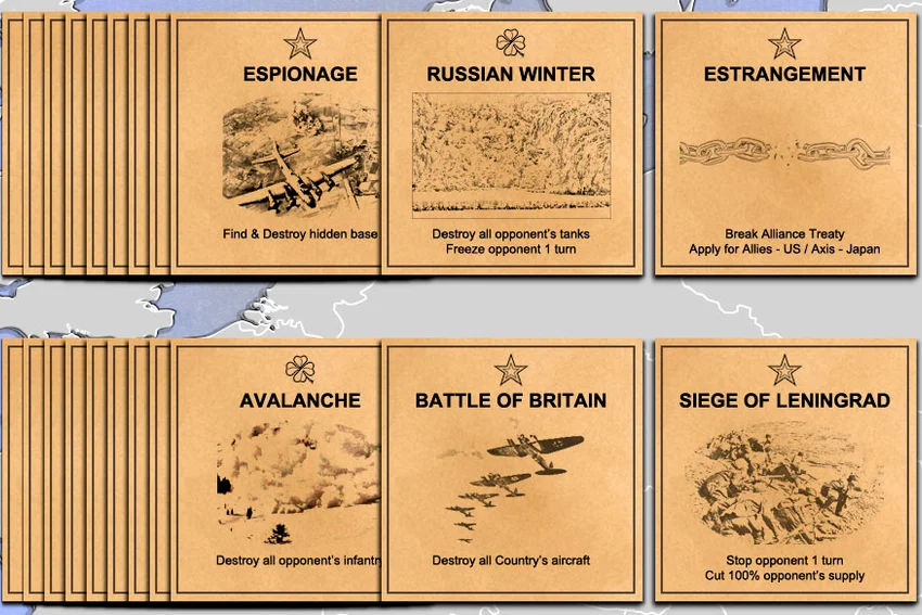 Allies vs Axis cards