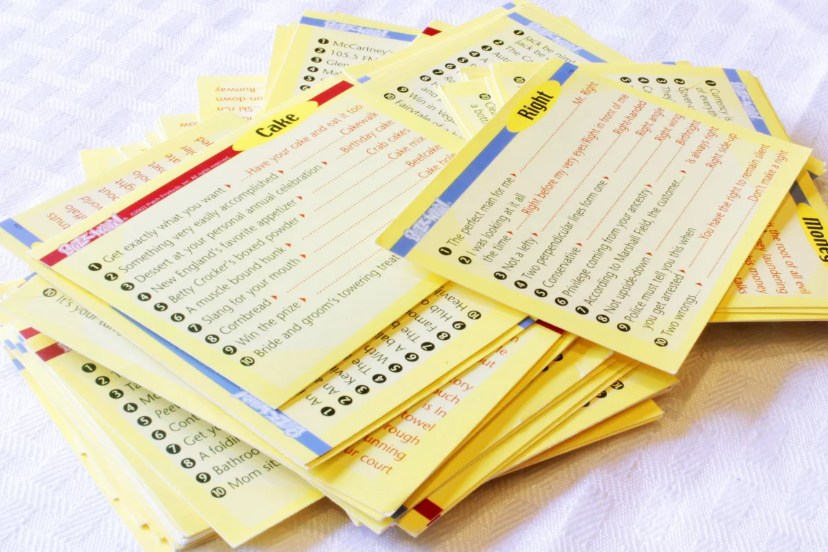 Buzzword Game Cards