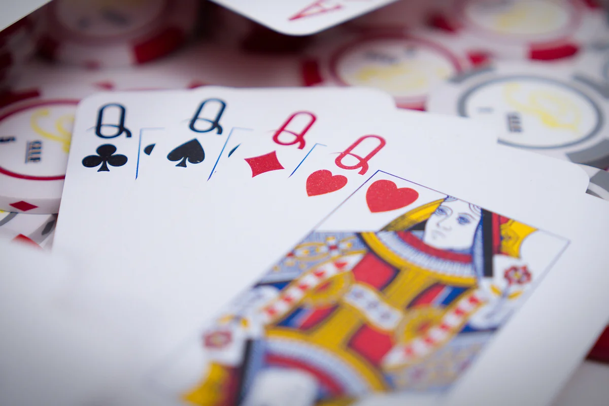 Closeup shot of four queens
