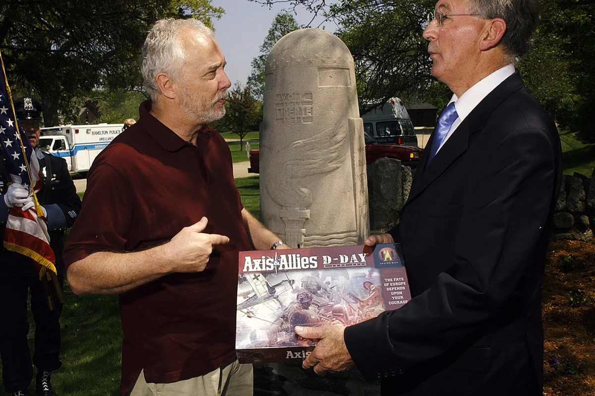 Larry Harris, left, created the game Axis and Allies - Getty Editorial Use