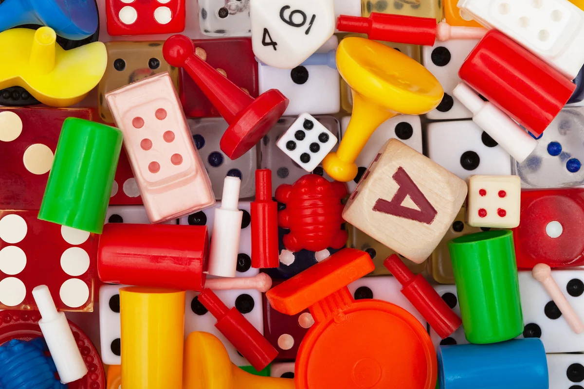Miscellaneaous old game pieces