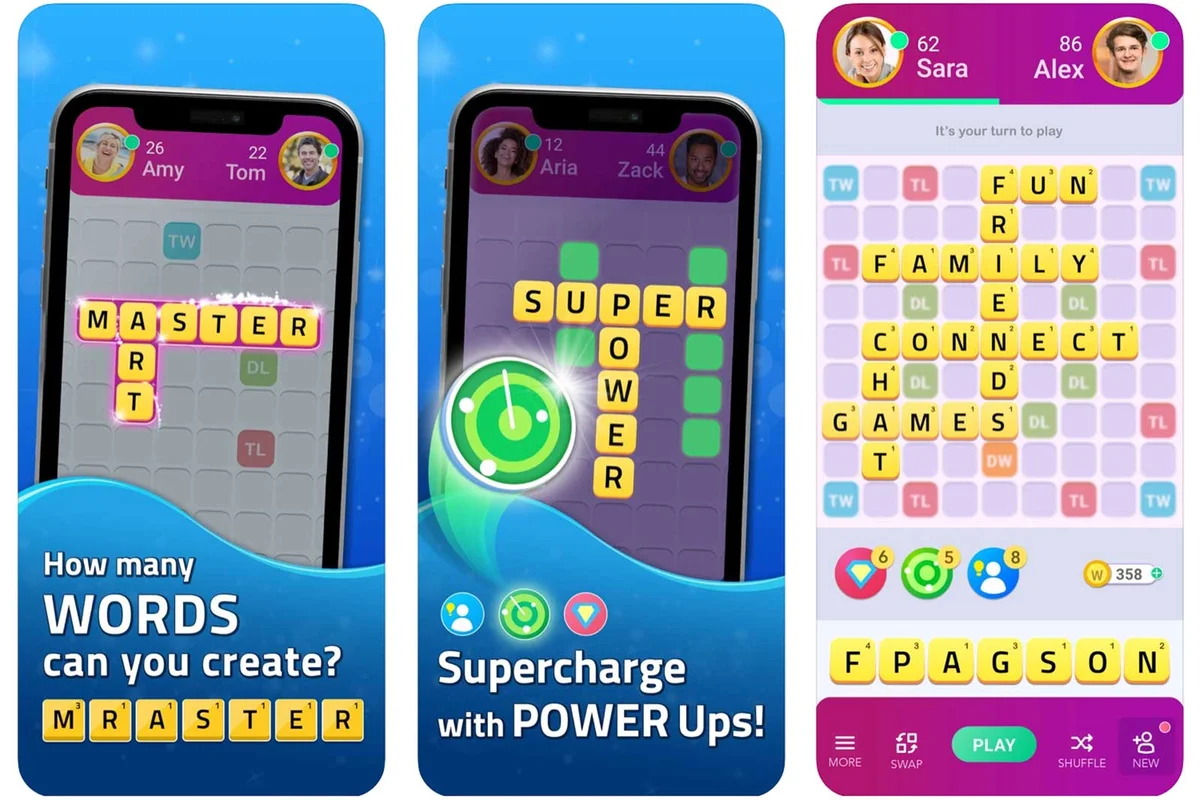 Screenshot of Word Wars game from the Apple Play Store
