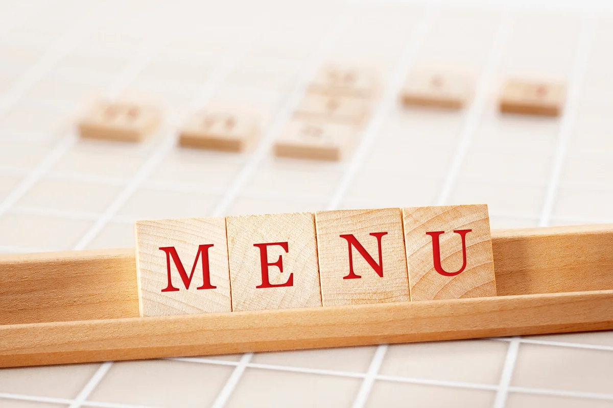 Scrabble Blocks with Menu World