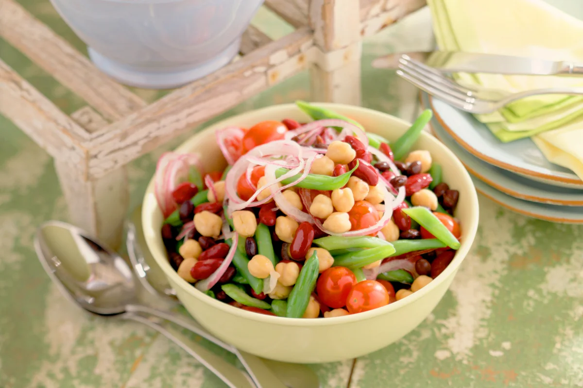 Marinated bean salad