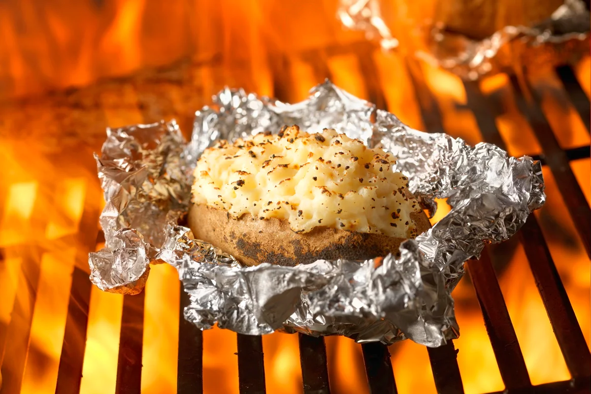 Stuffed Potatoes on the BBQ