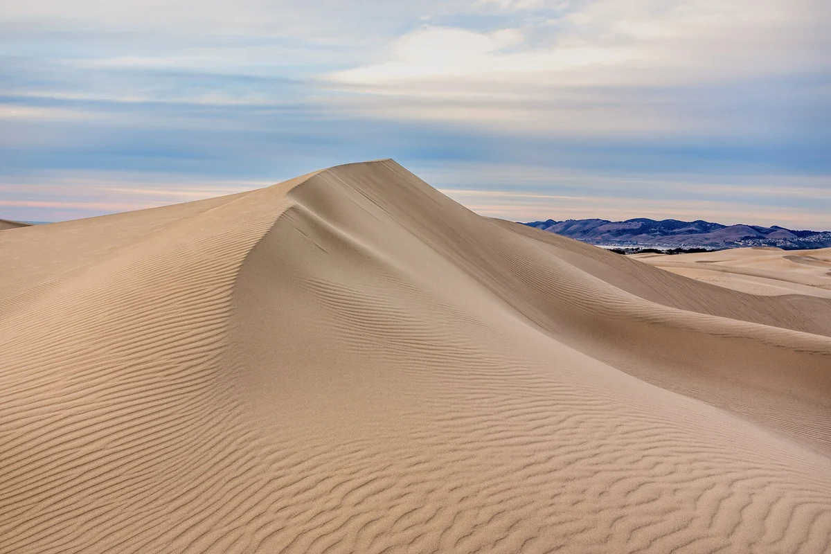large sand dune in the Oceano Sand Dunes of the central coast of California