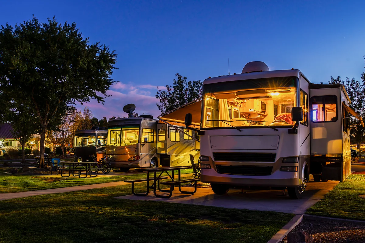 Camping under the night sky