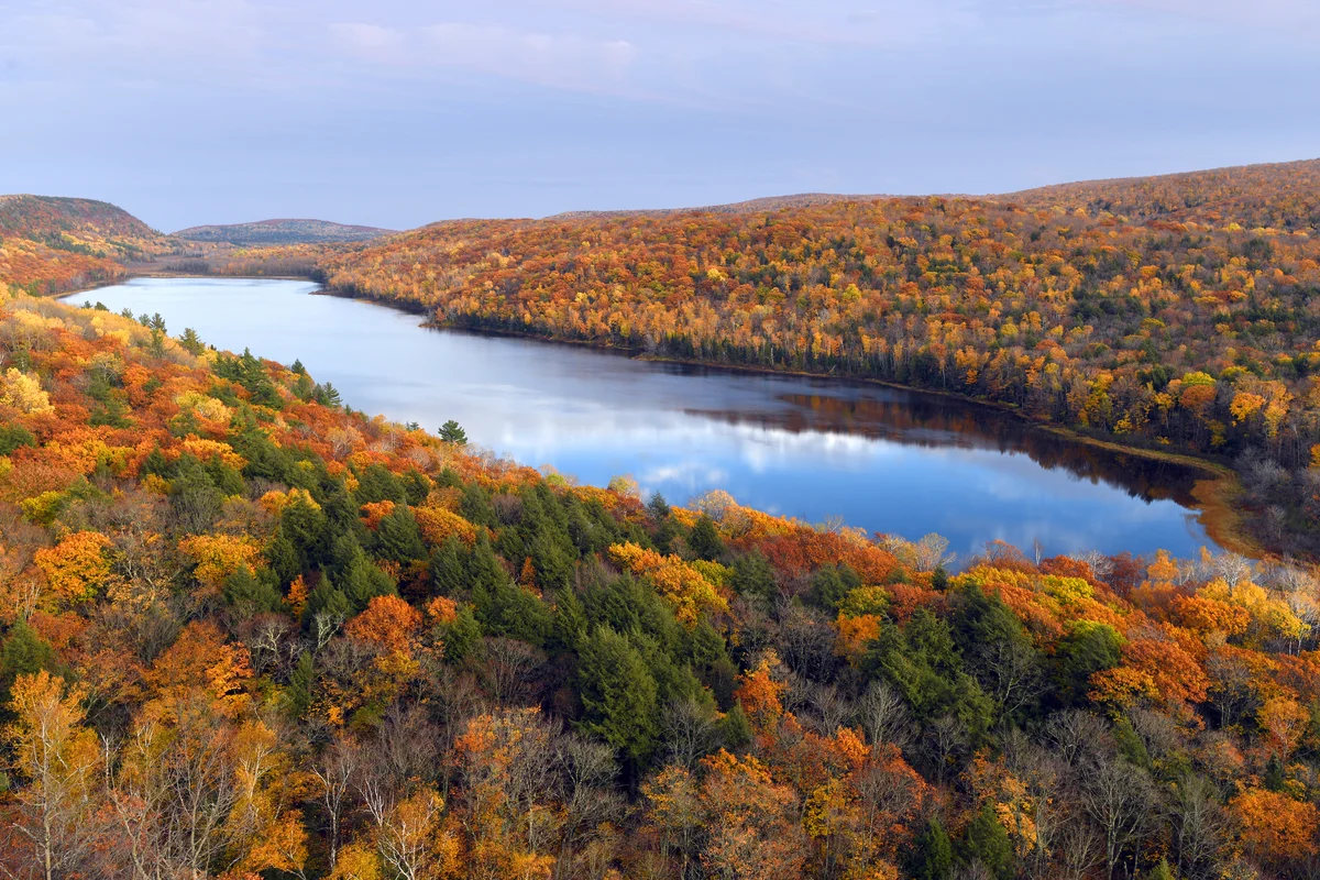 Lake in the Porcupine Mountains, Michigan
