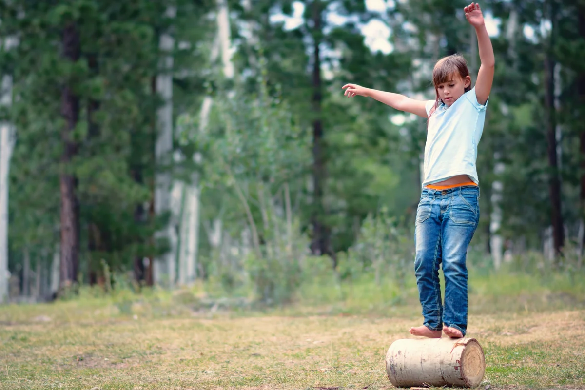 Balancing on a log