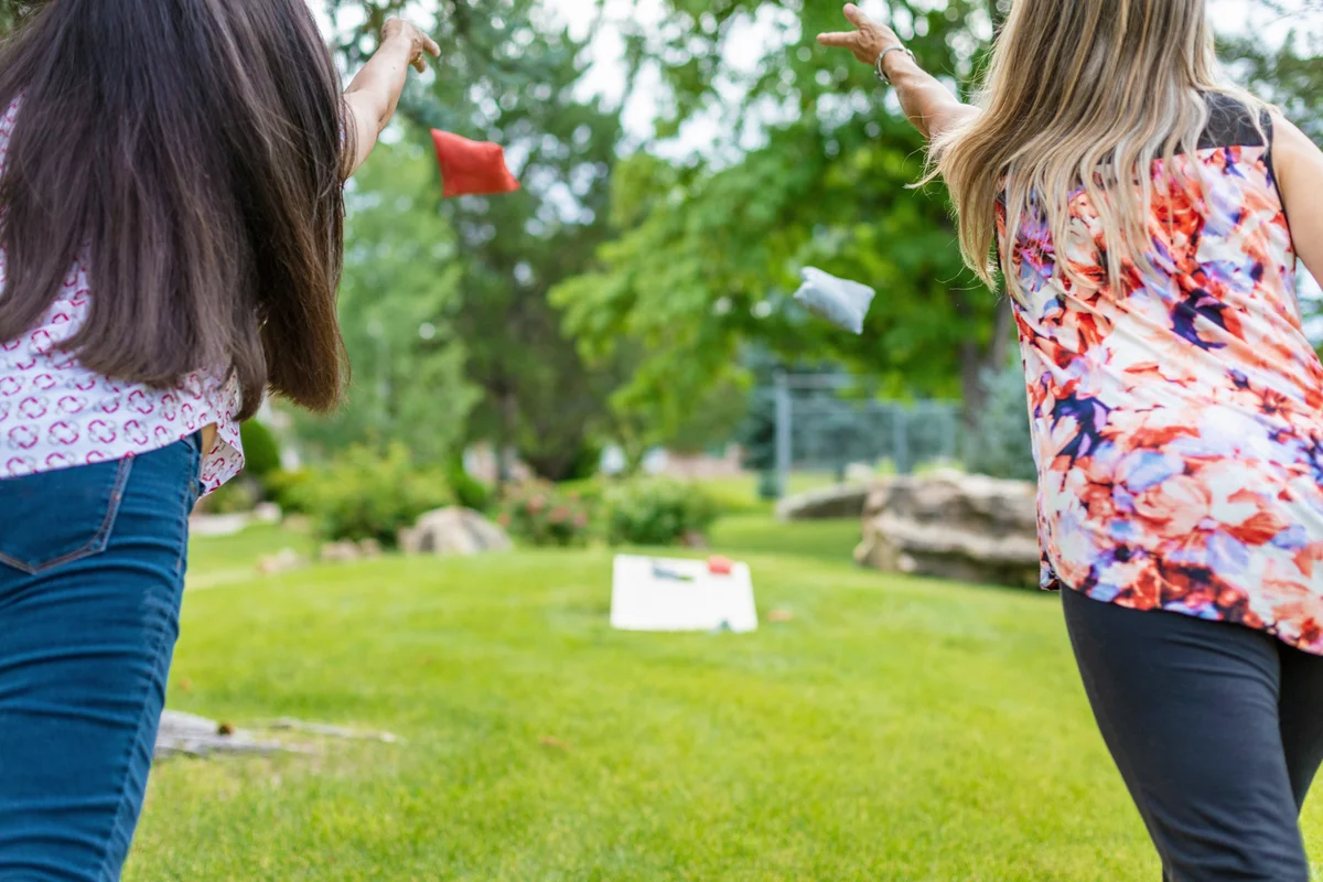 Friends Having Fun Together Outdoors