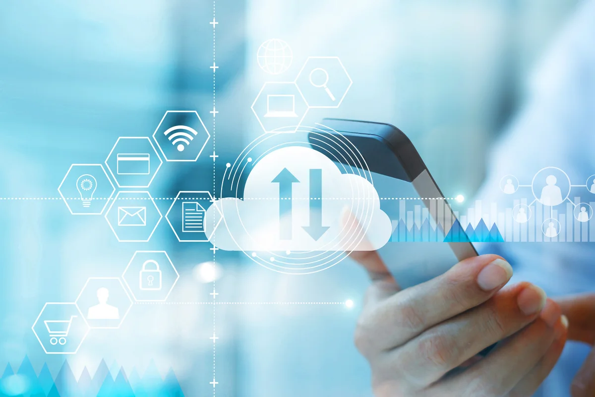 Cloud technology internet networking concept